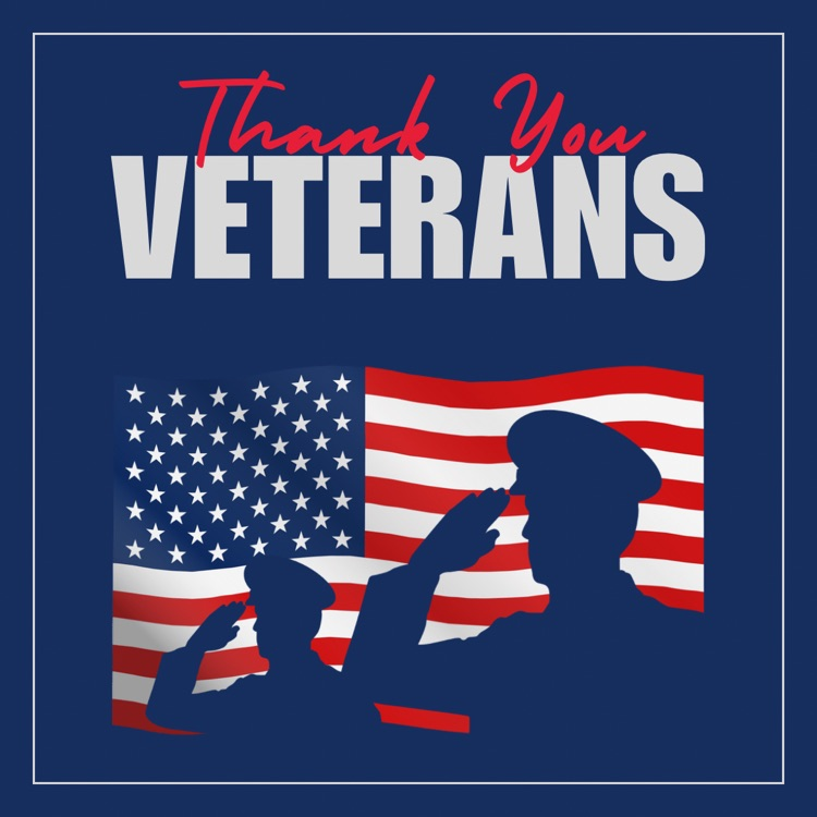 Today we honor all who served. We recognize the courage, sacrifice, and dedication of our veterans. Thank you for protecting us, inspiring our students, and reminding us of the true meaning of service. We are grateful today and always.