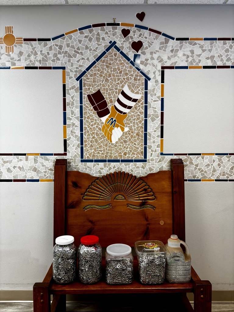 Picture of collected student bottle caps