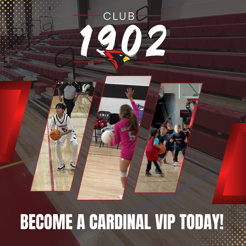 Social media post about club 1902 which is a package that people can select to watch Cardinal home games in the nest gymnasium