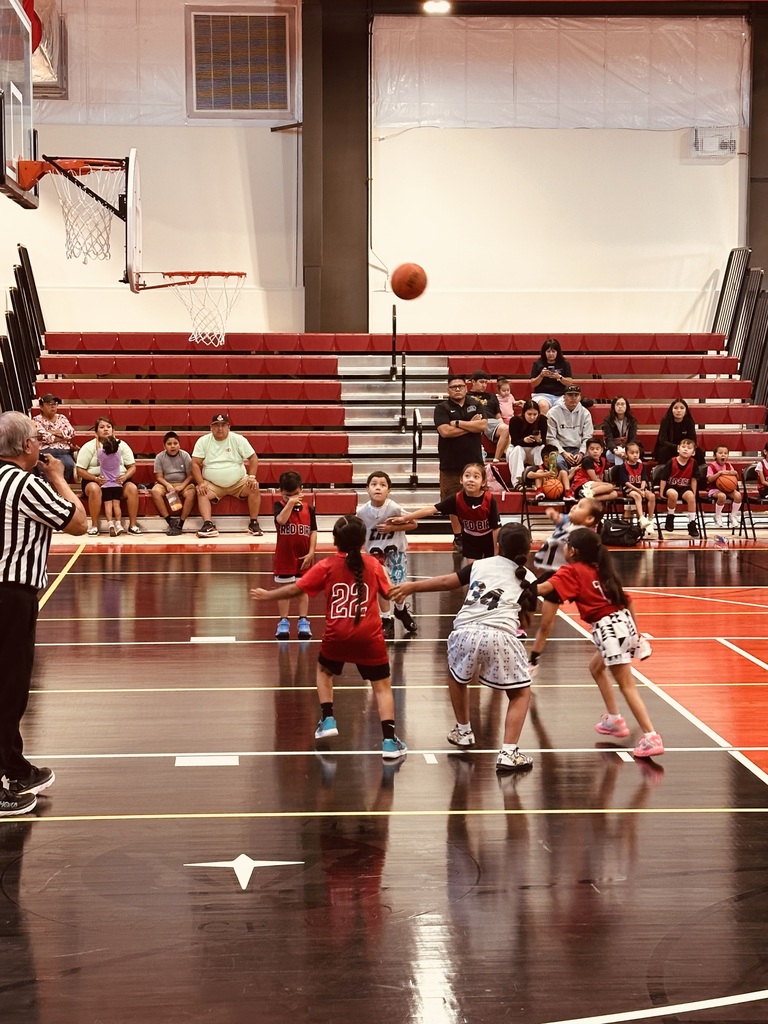 Players jump for the basketball