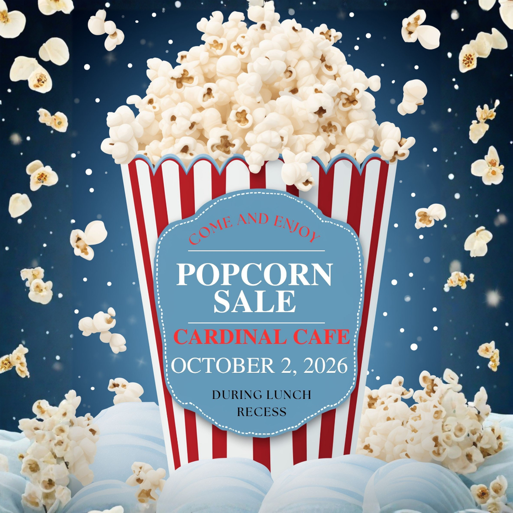 a picture of a popcorn flyer happening during lunch recess popcorn sale, on october 2, 2026