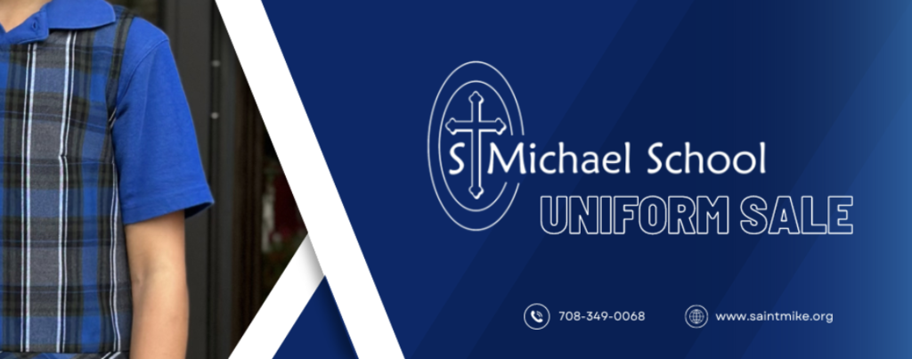 Blue banner with plaid uniform