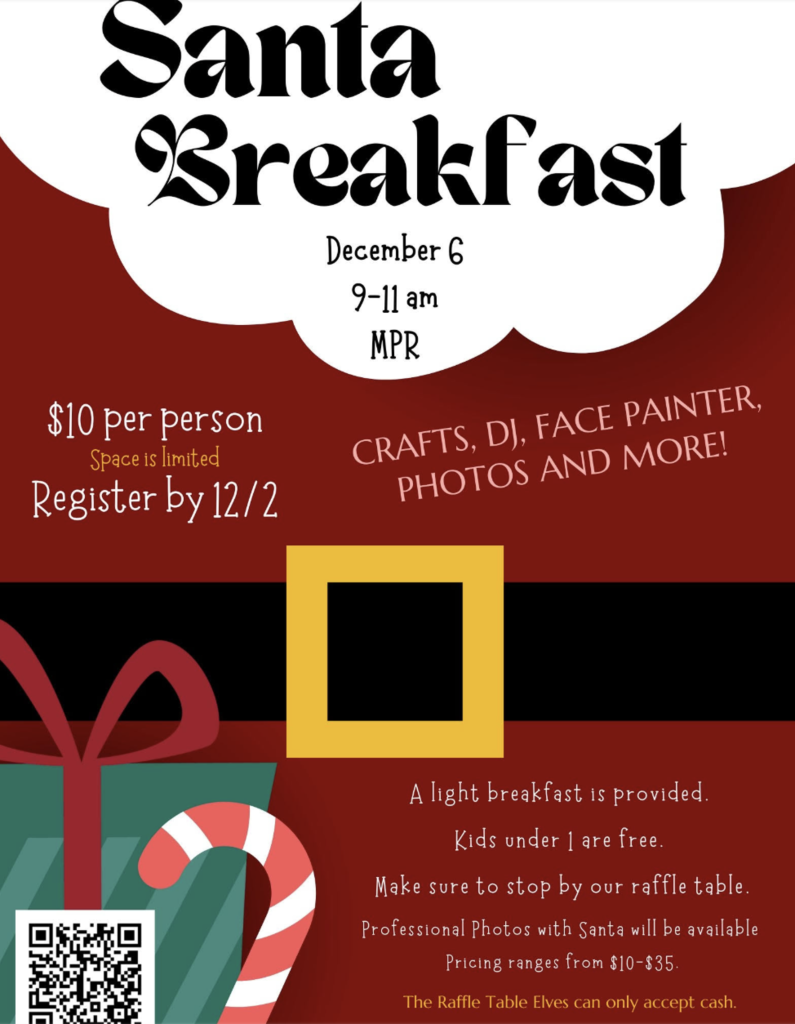 santa breakfast flyer