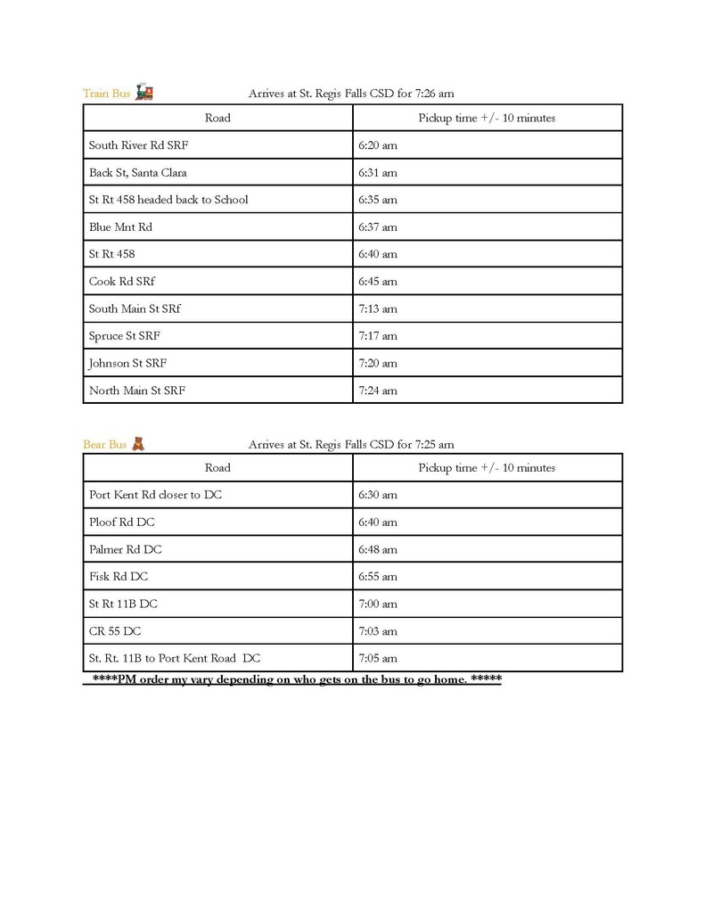 Bus Routes