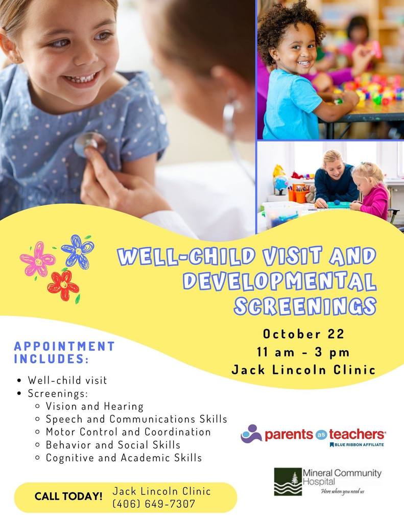 Pre-K through 2nd Grade screenings