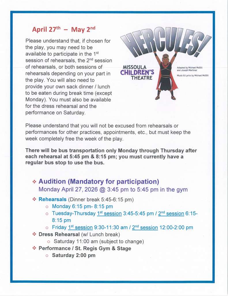 Hercules Try-outs!