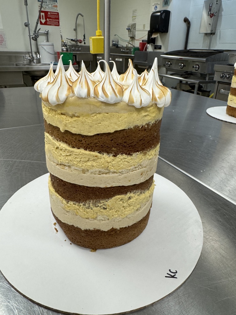 Pumpkin Pie Layer Cake with Marshmallow Meringue