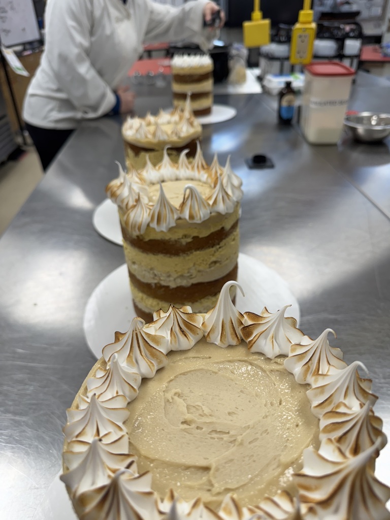 Pumpkin Pie Layer Cake with Marshmallow Meringue