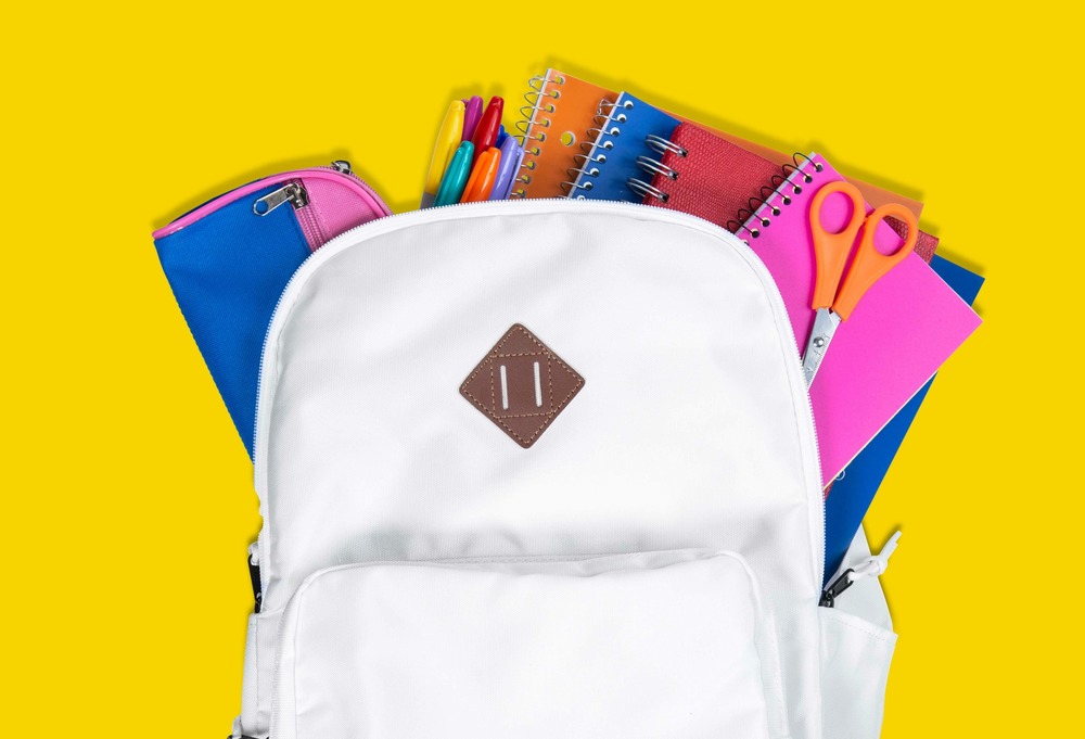 backpack with supplies