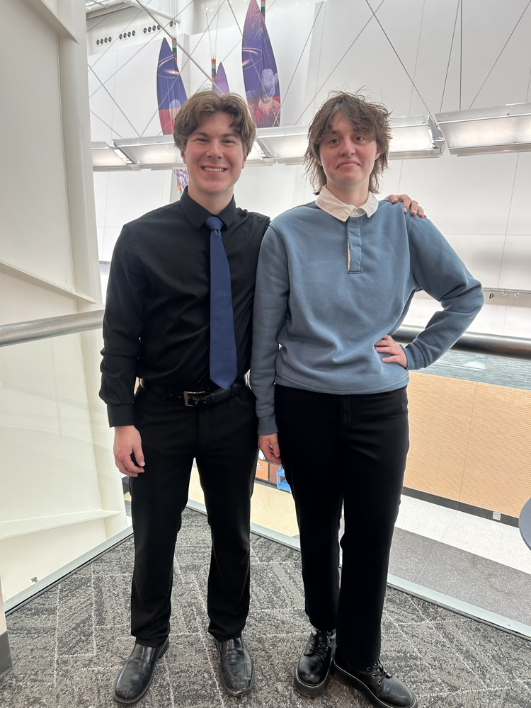 Cayson Smith, senior and Connor Johnson, junior 