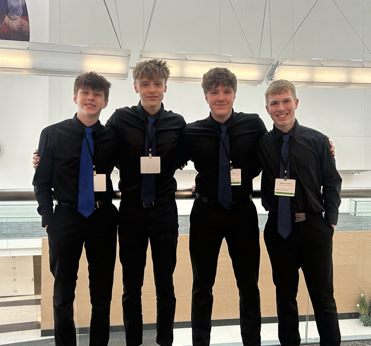 Connor Smith, Michael Raymond, Carter Smith, and Brady Crainer 8th grade 