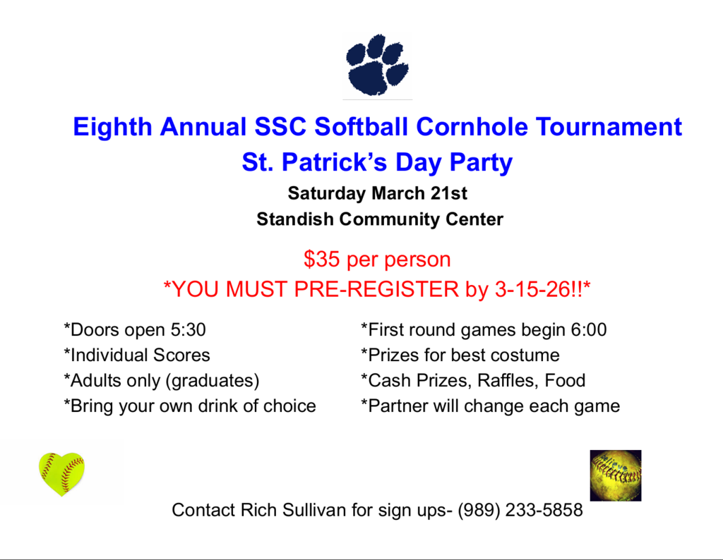 SSC Softball Fundraiser- Cornhole tournament