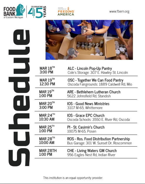 Upcoming Local Food Distributions 