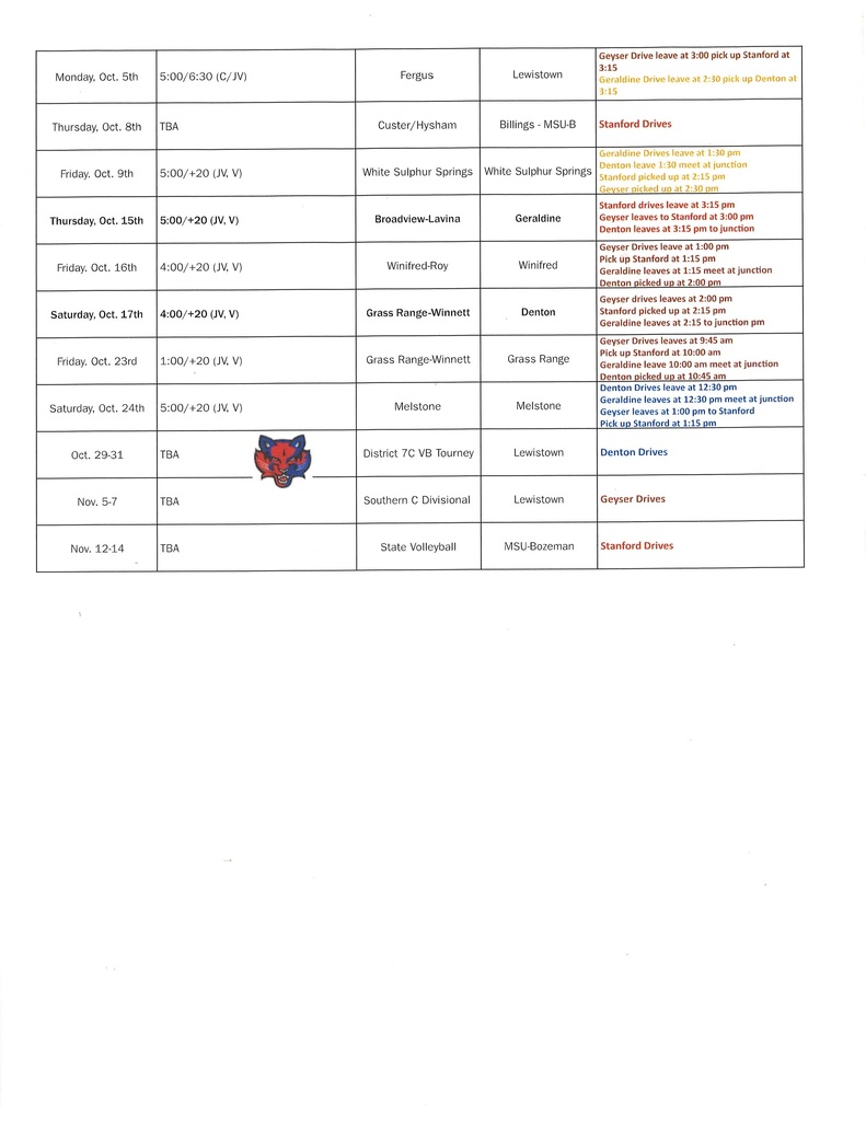 2026 DGSG Volleyball as of Aug. 18th