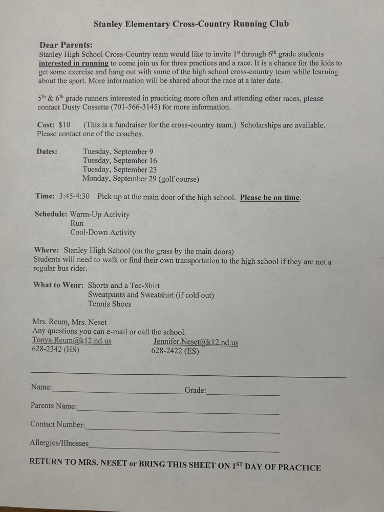 cross country form