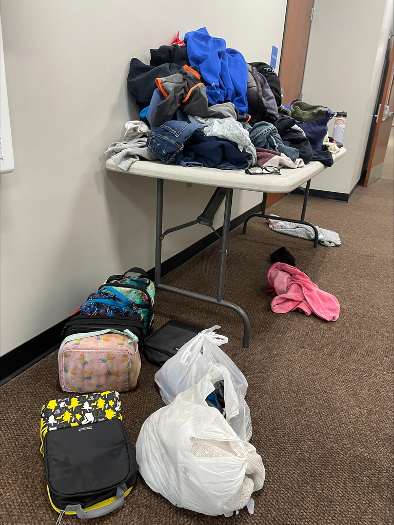 student items on a table