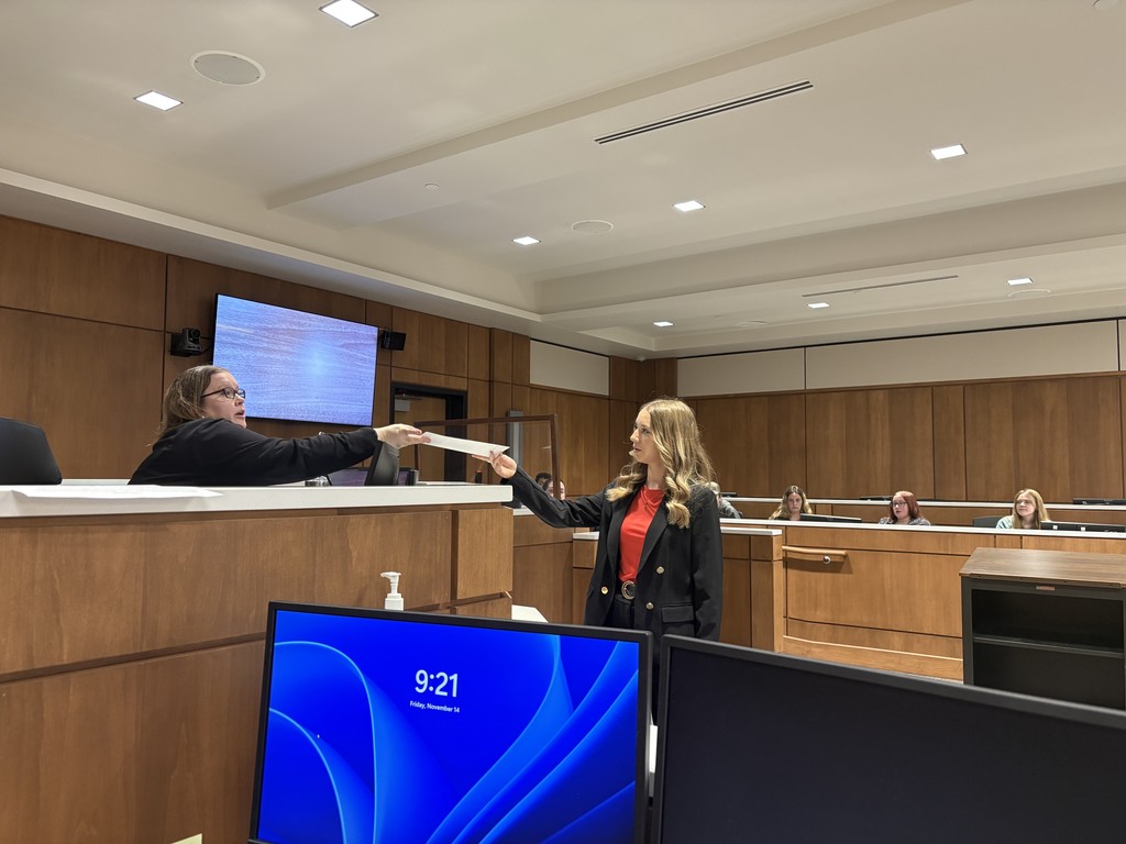 Admitting evidence in trial.