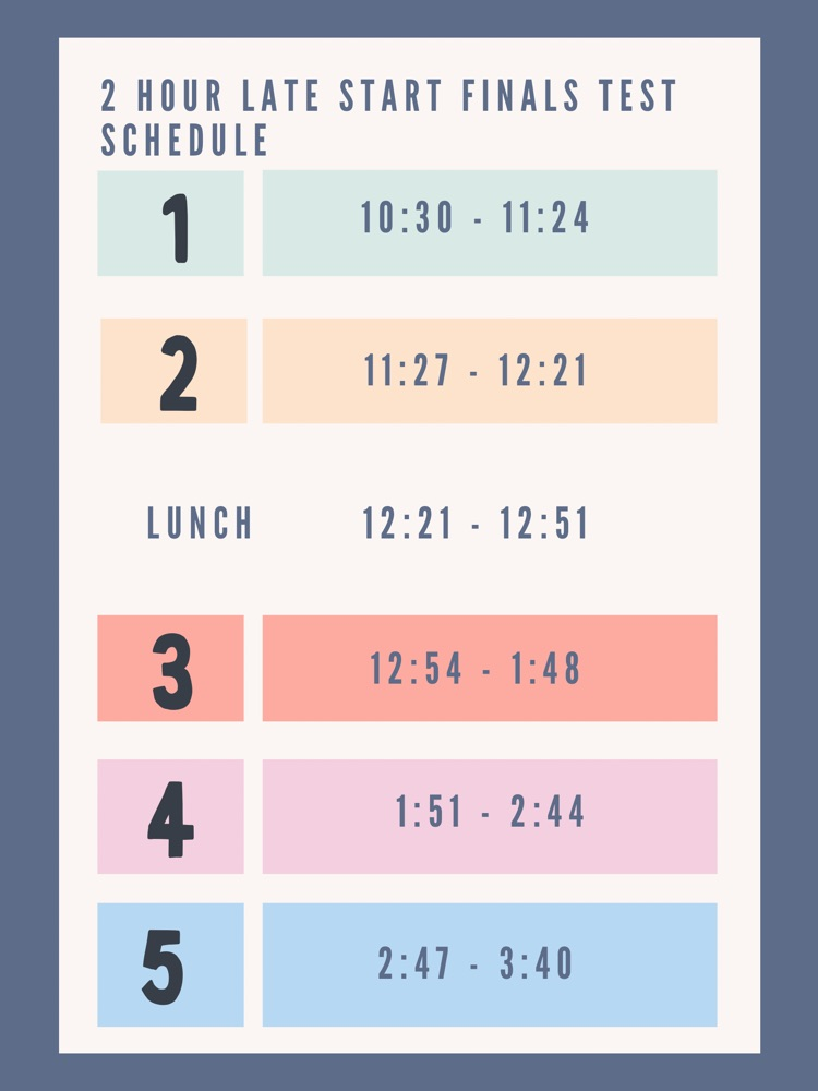 schedule in pastel color 