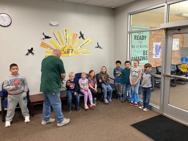 Students getting a treat.