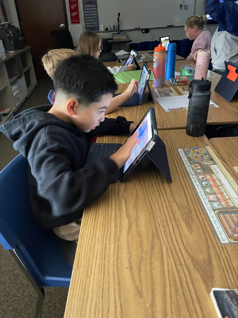 student on their iPad