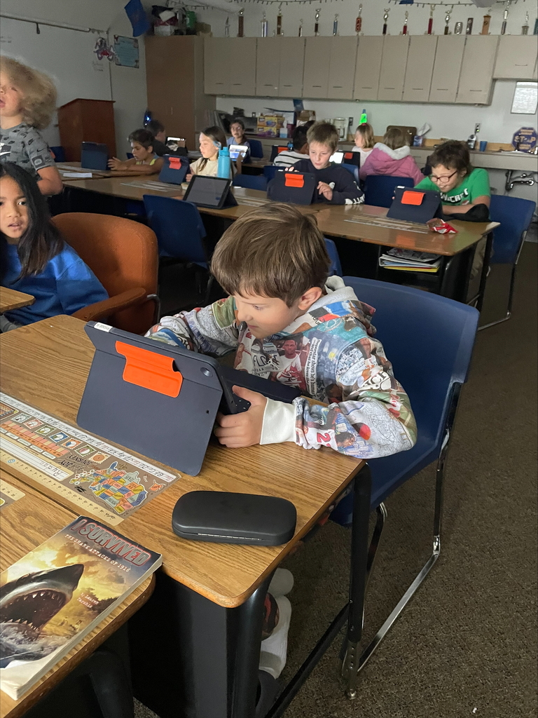 student on their iPad