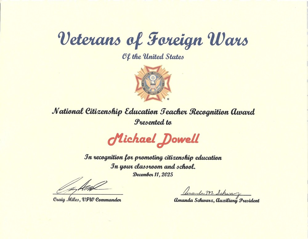 vfw certificate