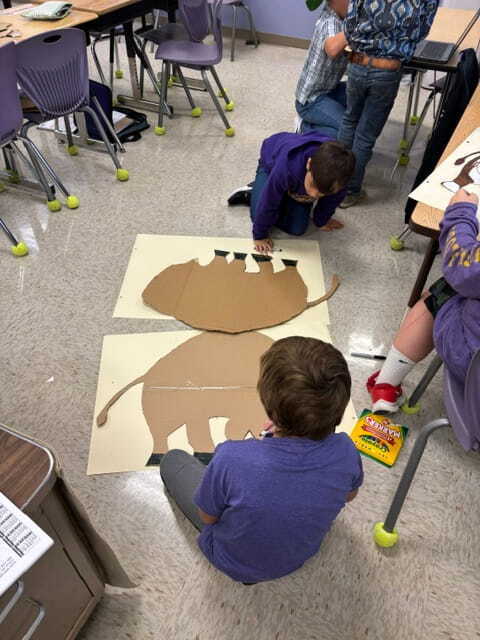 Maher class preparing for parade