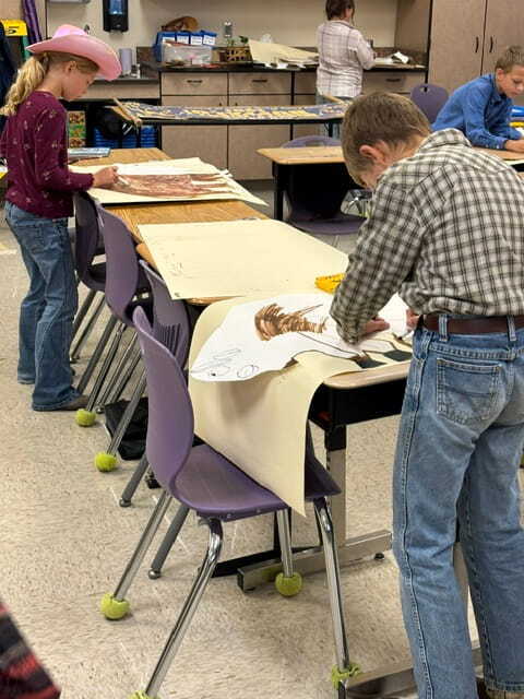 Maher class preparing for parade