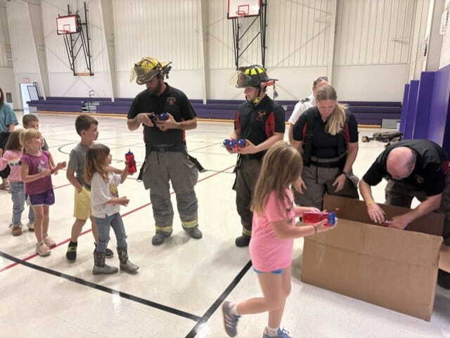 elementary students learn fire safety
