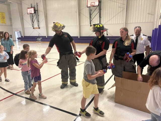 elementary students learn fire safety