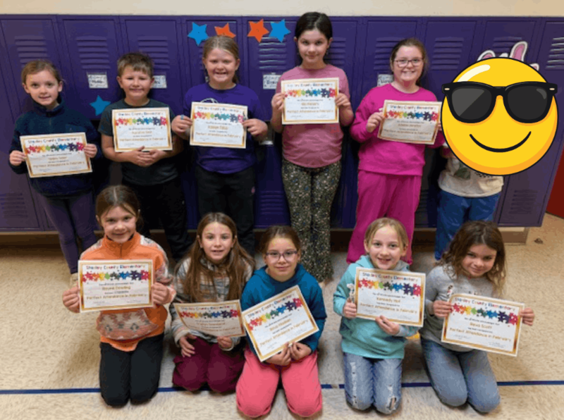 february elementary perfect attendance