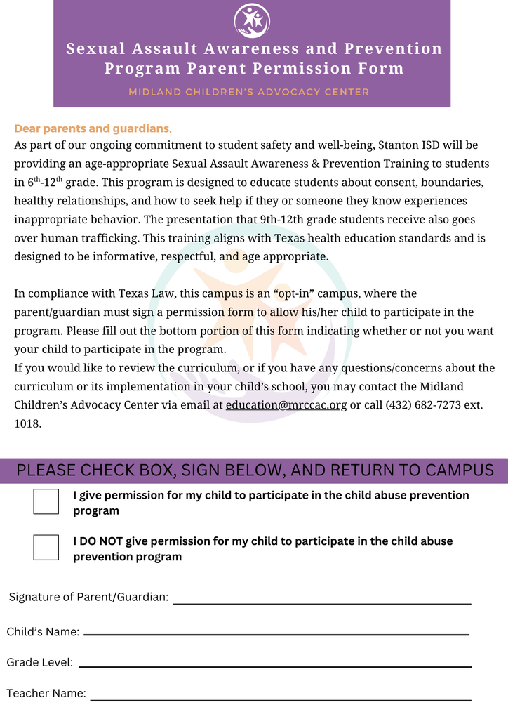 permission form