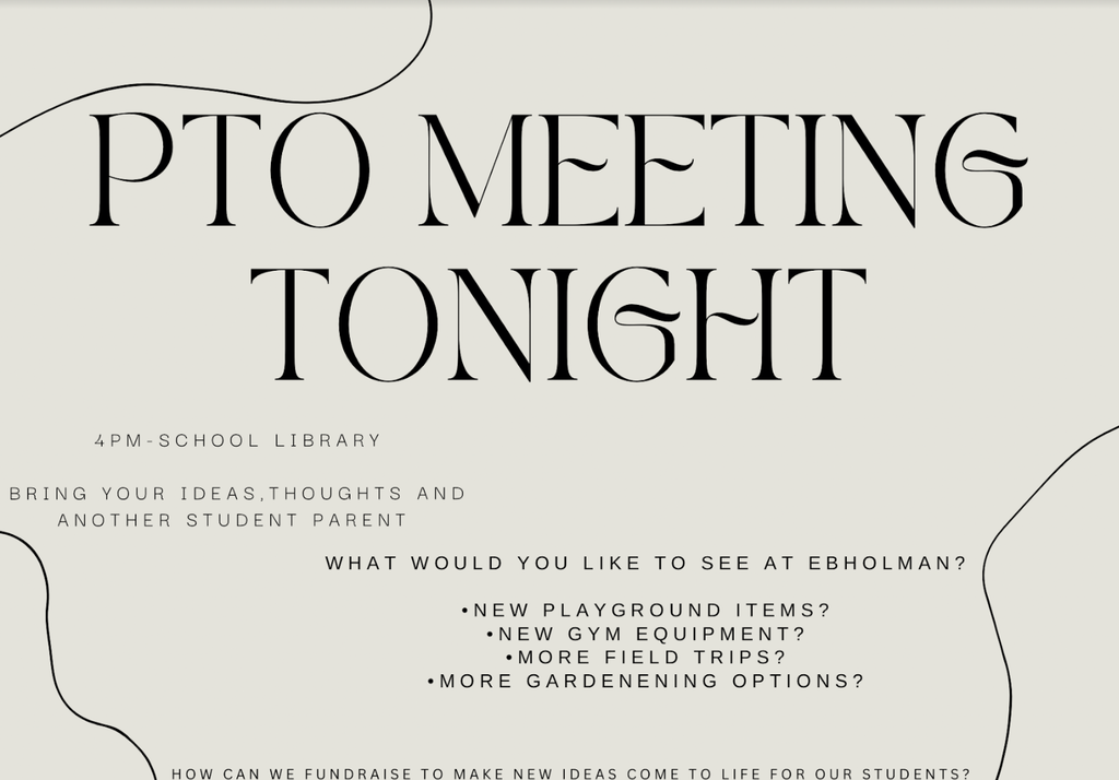 PTO Meeting tonight