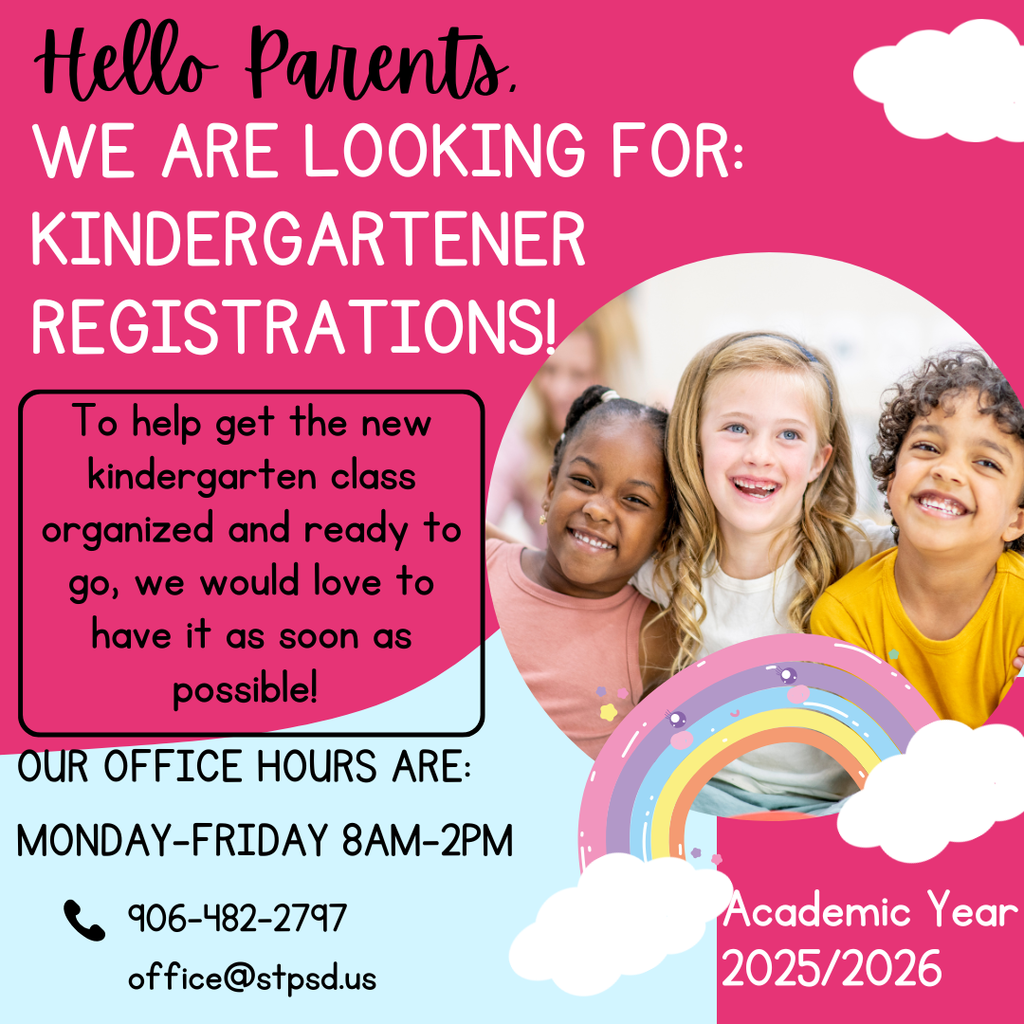 We are looking for kindergarten registrations