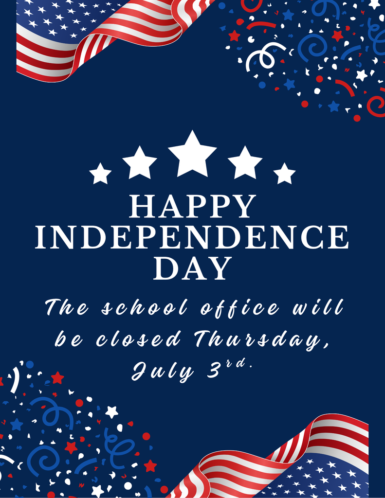 Happy 4th of July! The office will be closed July 3rd and 4th!