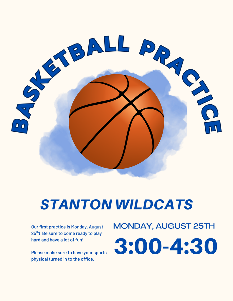Basketball Poster for first practice of the girls' season.