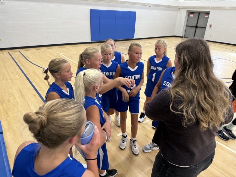Basketball team with coach.