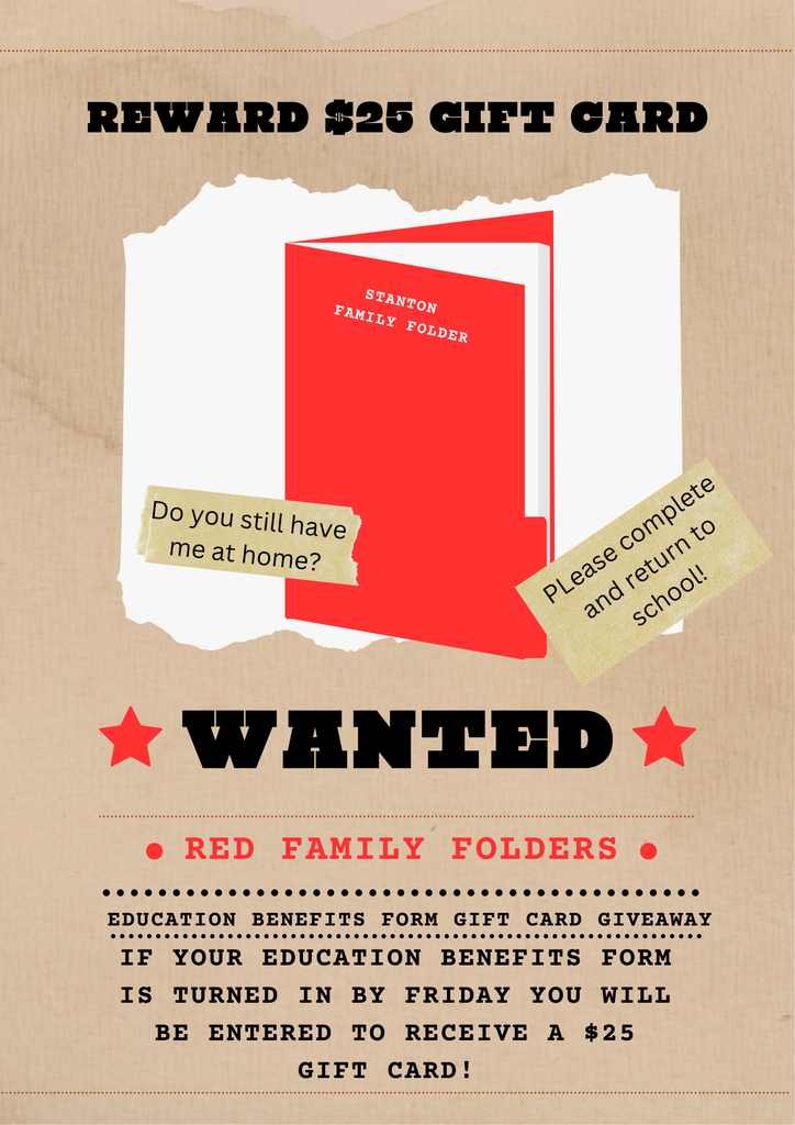 Please send in the red folders