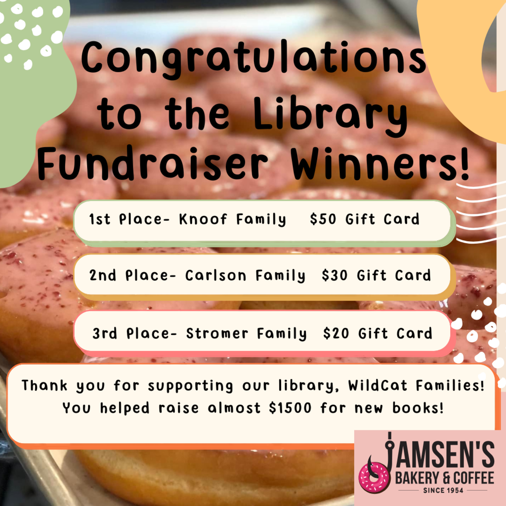 Congratulation to the Library Fundraiser Winners!