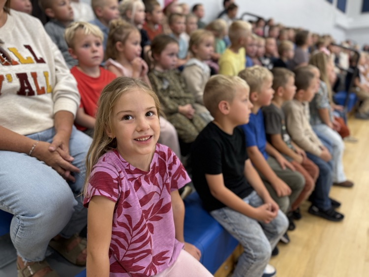 Students at assembly.