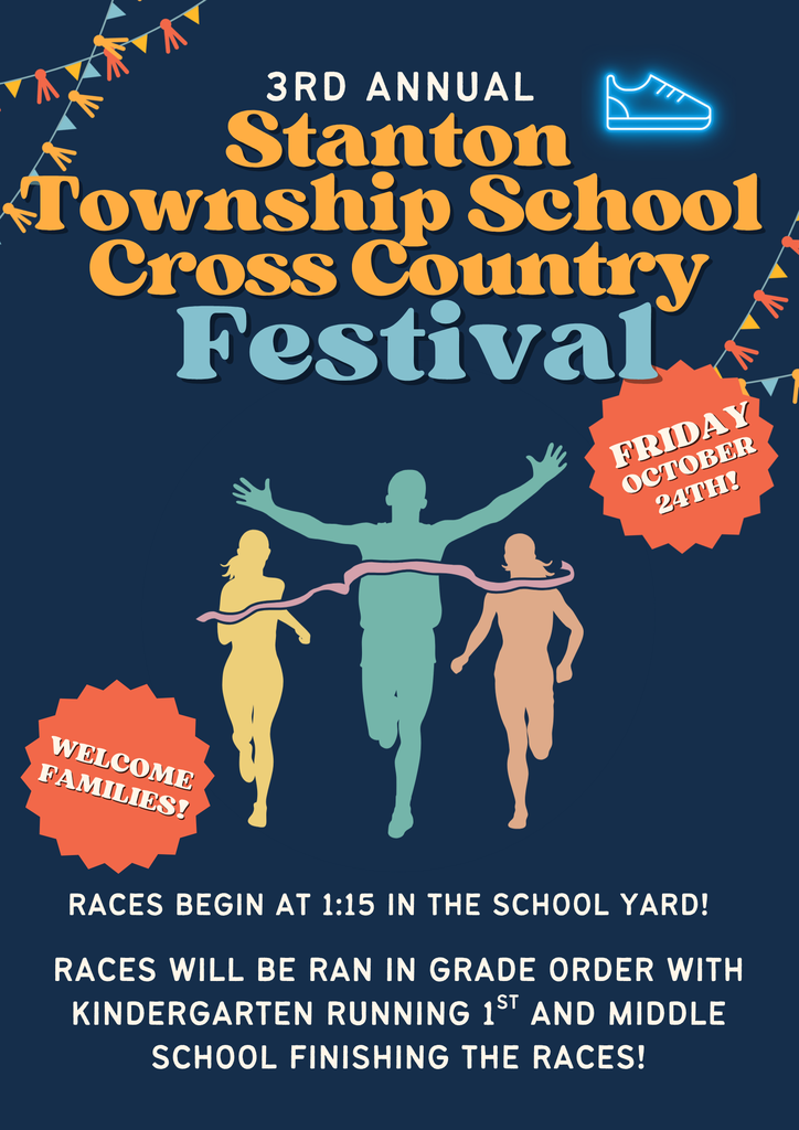 3rd annual cross country festival- friday october 24 at 1:15 in the school yard