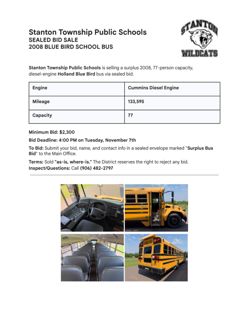 2008 Blue Bird School Bus For sale