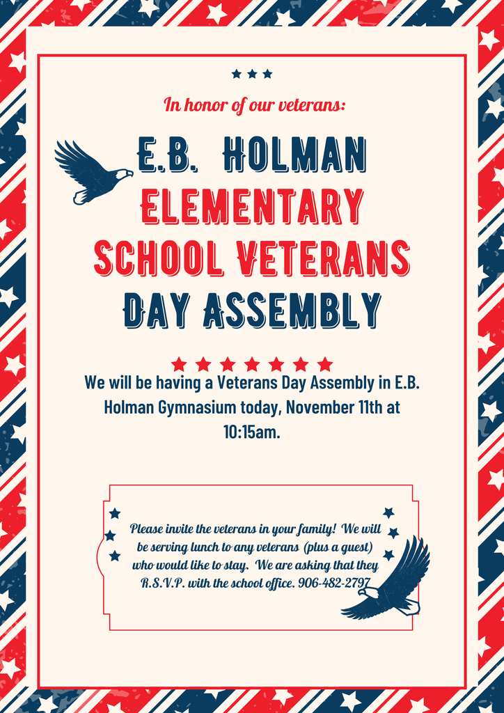 Veterans' Day Assembly- November 11 @10:15