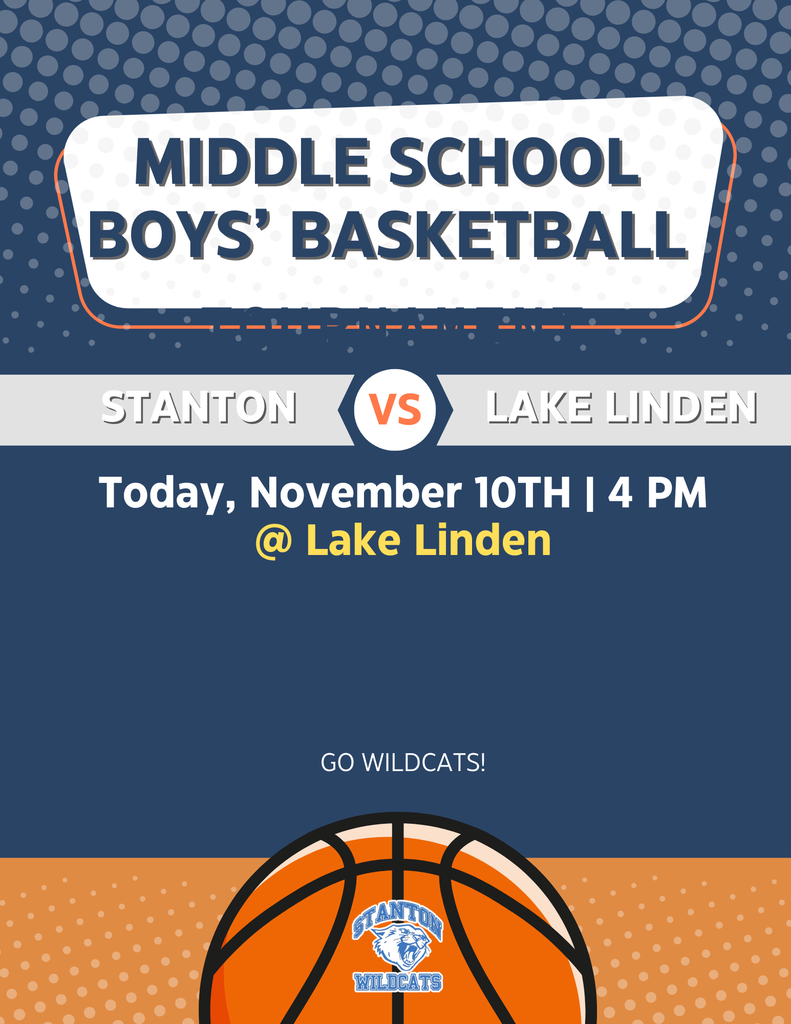 MS Boys Basketball Game 4pm @ Lake Linden