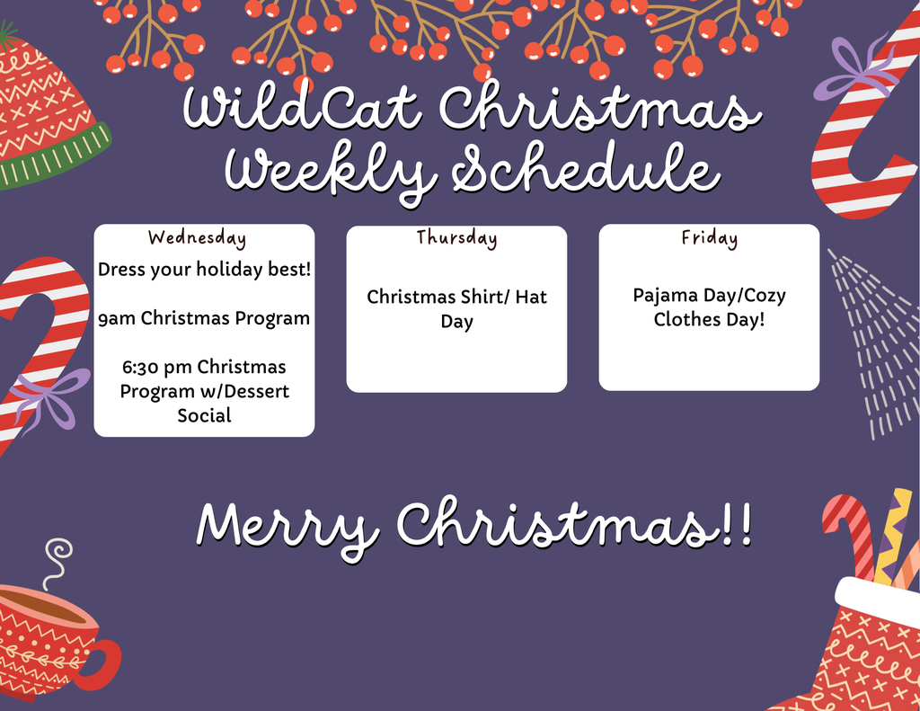 Stanton's holiday schedule