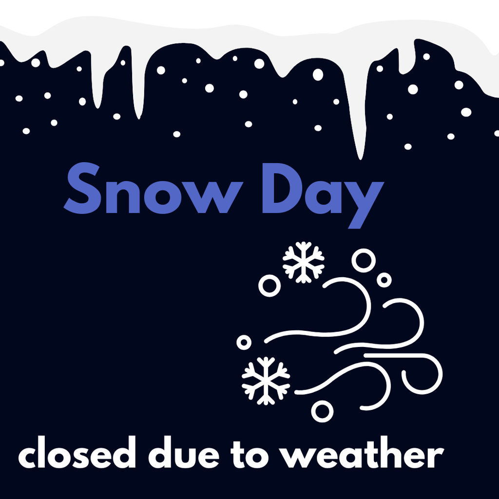 Graphic stating that it is a snow day due to weather.