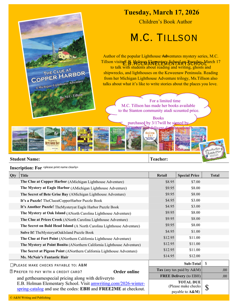 Graphic order form for M.C. Tillson.