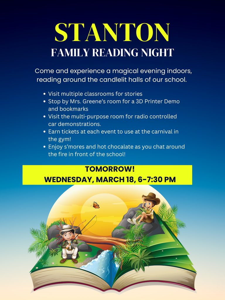 Come and Join us for Stanton's Reading Night Tomorrow!