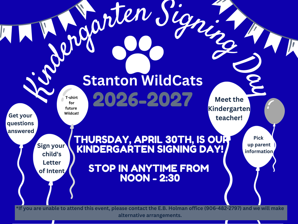Thursday is Kindergarten Signing!  Stop in from noon -2pm and meet Mrs. Marcotte.  We will have t-shirts, registration paperwork , balloons and cookies.  We are excited to meet our 2027 kindergartners!