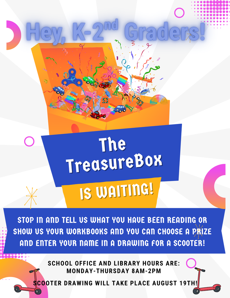 Stop in and tell us what you have been reading or show us your workbooks and you can choose a prize and enter your name in a drawing for a scooter!